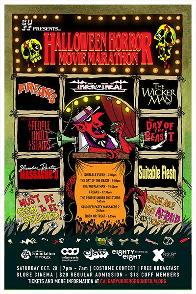 CUFF 12-Hour Halloween Horror Movie Marathon 2023 - Poster